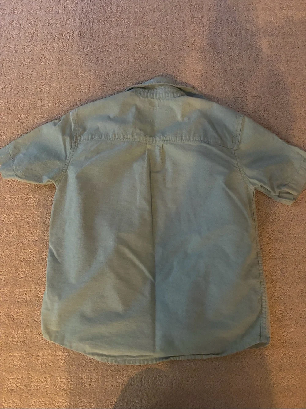 Old Navy Boys Outfit – Green Button-Down Shirt + Khaki Shorts – Size 8